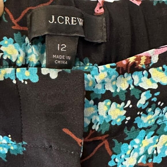 J. Crew Factory Black Floral Straight Leg Pants - Picture 9 of 12